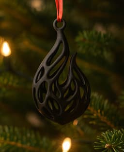 FLAME ORNAMENT VORONOI / CHRISTMAS TREE DECOR / HOMEDECOR / DECOR / DECORATIONS / DESIGNER 3d model