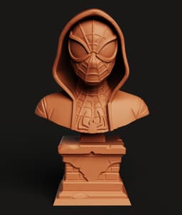 Miles Morales Spider-Man Bust | Spider-Verse Hero Statue | Marvel Fan Art 3D Print 3d model