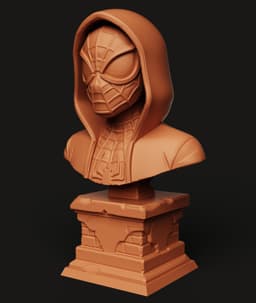 Miles Morales Spider-Man Bust | Spider-Verse Hero Statue | Marvel Fan Art 3D Print 3d model