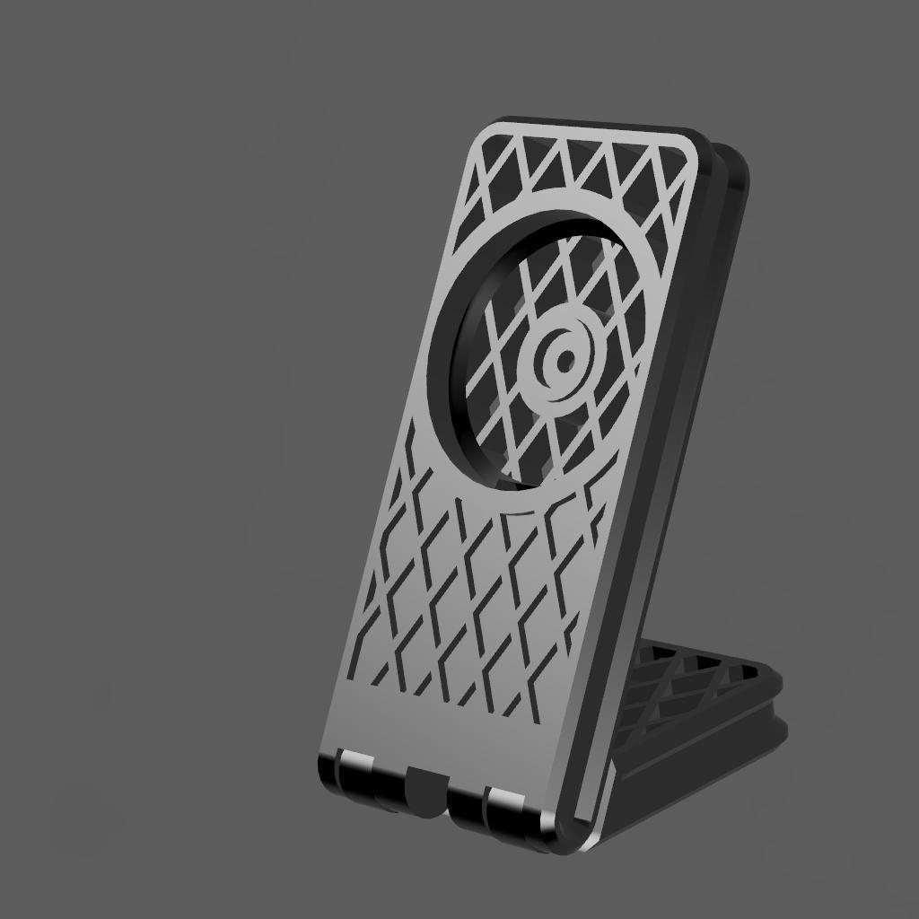 Print in Place Quadlock Mag Phone Stand - Argyle 3d model