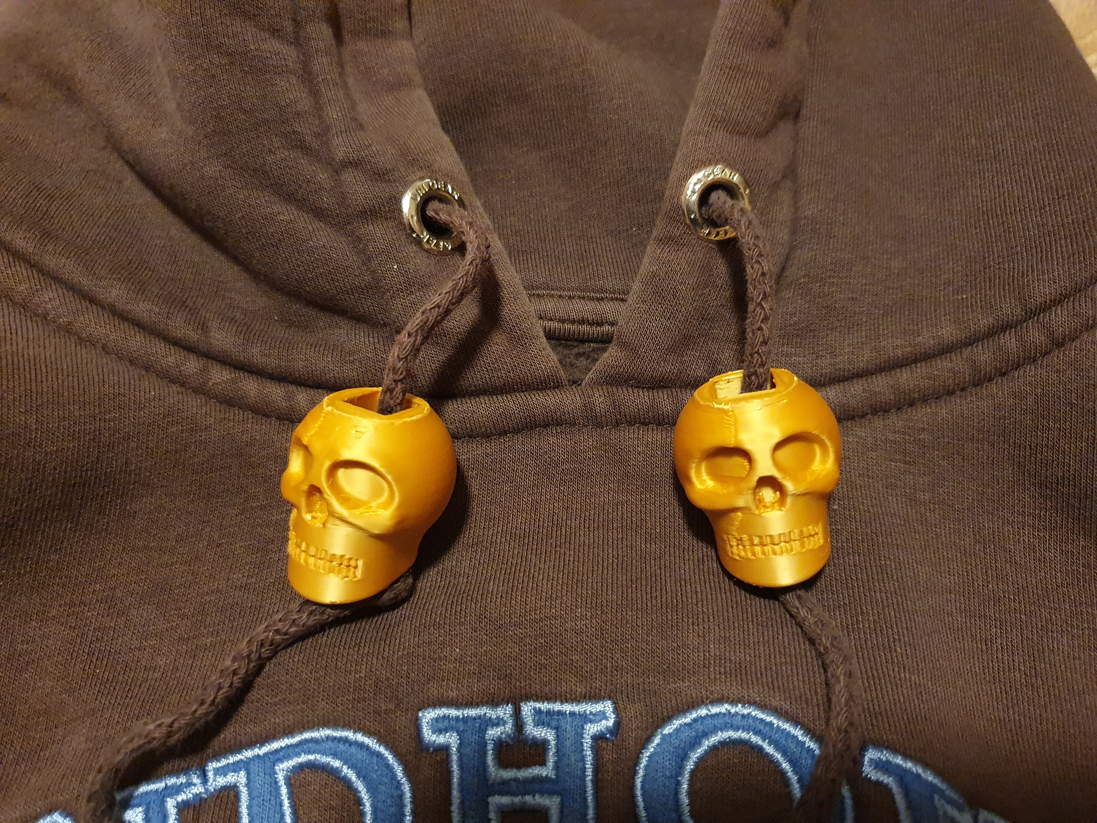 Skull hoodie beads 3d model