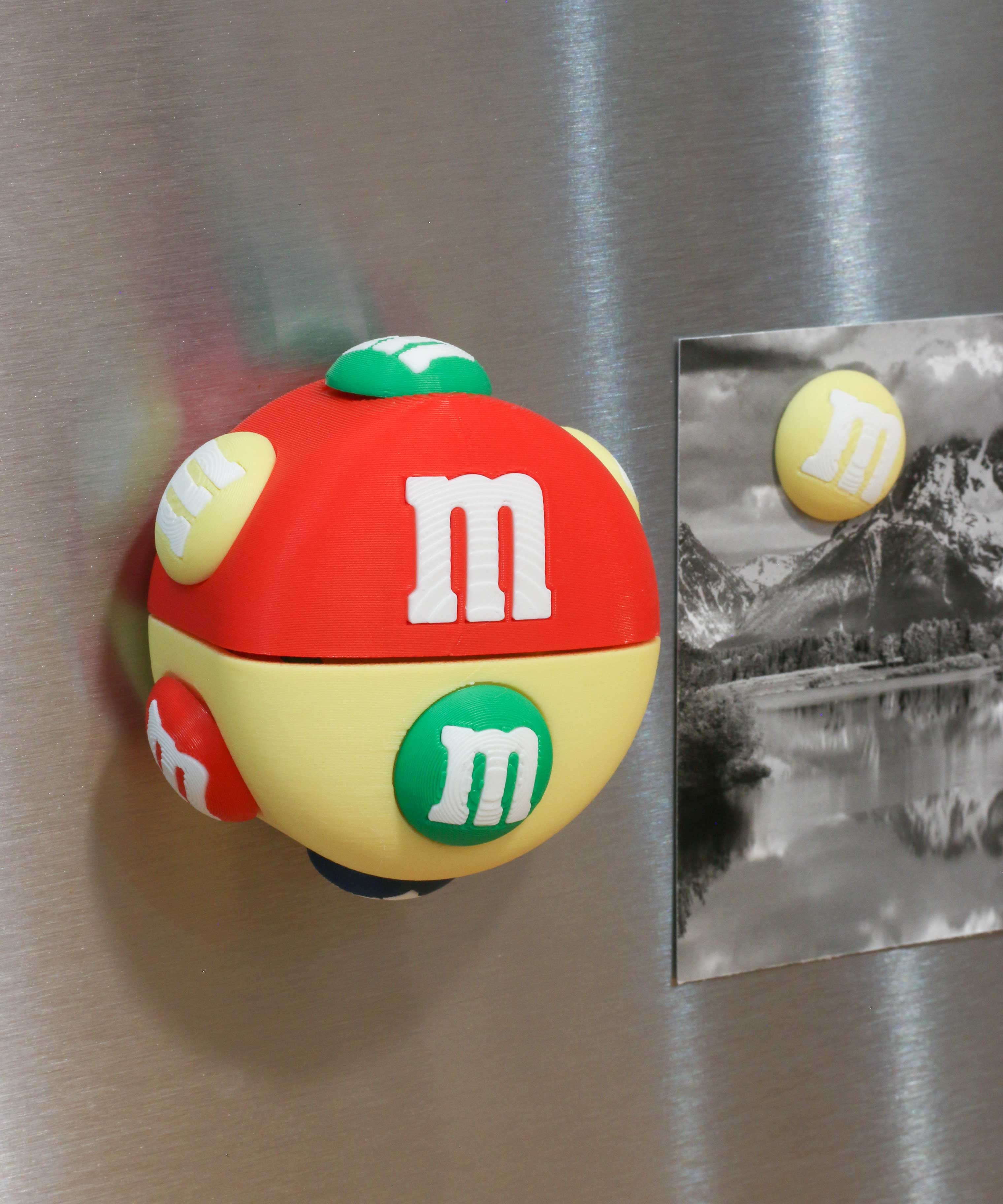 M&M-Inspired Magnet Set: Sweet & Functional 3d model