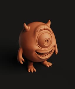 One-Eyed Green Monster Multi-Color 3MF | Cartoon Figurine | Bambu Ready 3d model