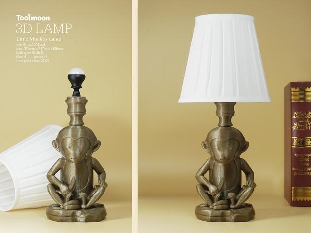 Little monkey lamp 3d model