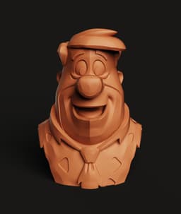 Fred Flintstone Bust | Classic Cartoon 3D Print | Hanna-Barbera Nostalgia Decor 3d model