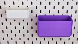 Gemstone Box for Ikea Skadis/Uppspel Pegboards in 9 Sizes 3d model