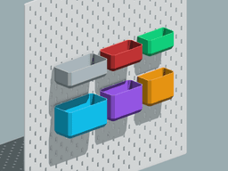 Gemstone Box for Ikea Skadis/Uppspel Pegboards in 9 Sizes 3d model