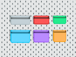 Gemstone Box for Ikea Skadis/Uppspel Pegboards in 9 Sizes 3d model