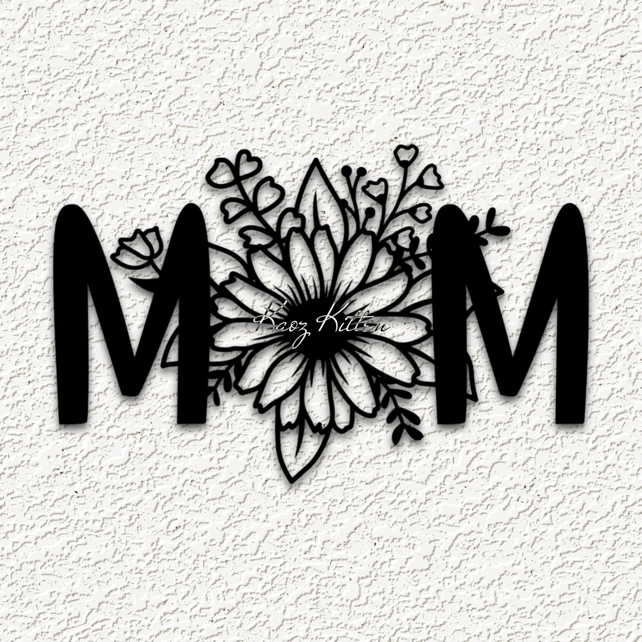 mom sunflower wall art 3d model
