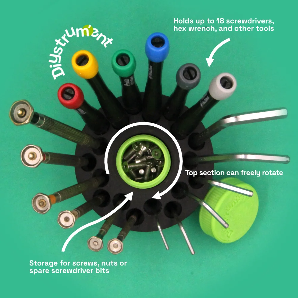 Rotating Screwdriver Stand 3d model