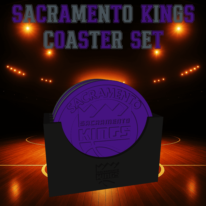 Sacramento Kings Coaster Set (NBA) 3d model