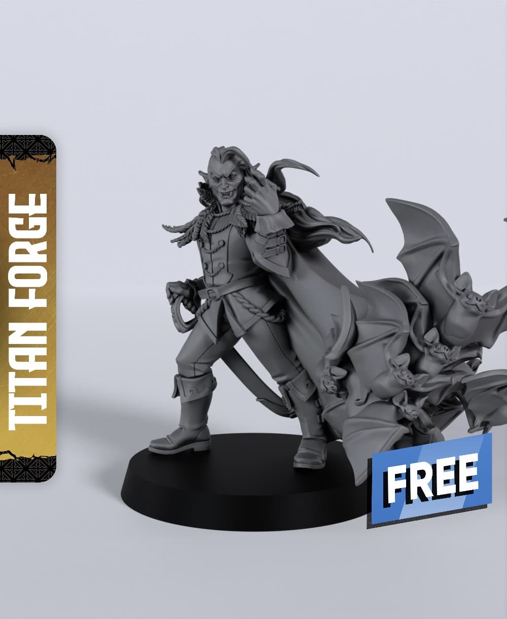 Final Vampire - With Free Dragon - 5e DnD Inspired for RPG and Wargamers 3d model