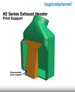 Exhaust Header for Bambu Lab H2 Series Printers 3d model