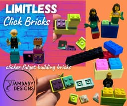 Limitless Click Bricks- Mix and match building bricks that CLICK!! 3d model