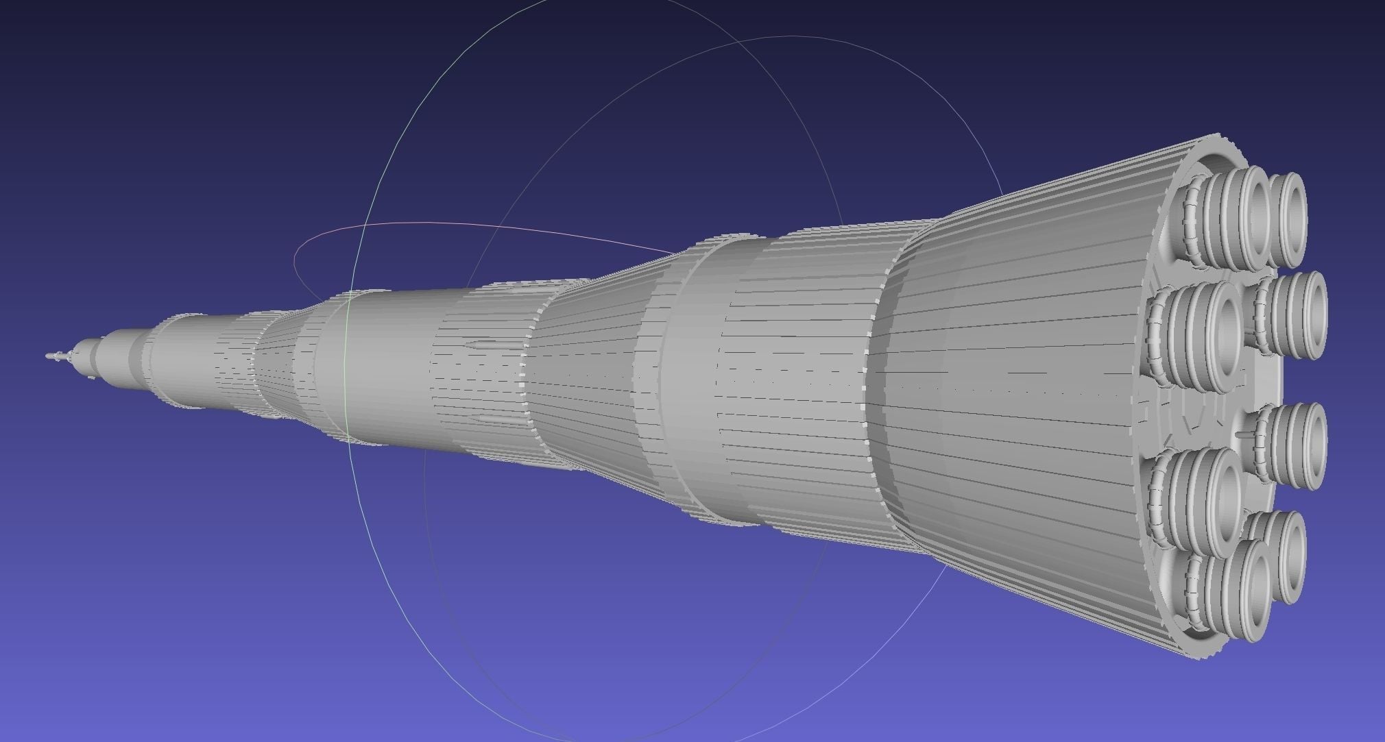 Saturn 8 Apollo Direct Ascent Alternative Moonrocket 3d model