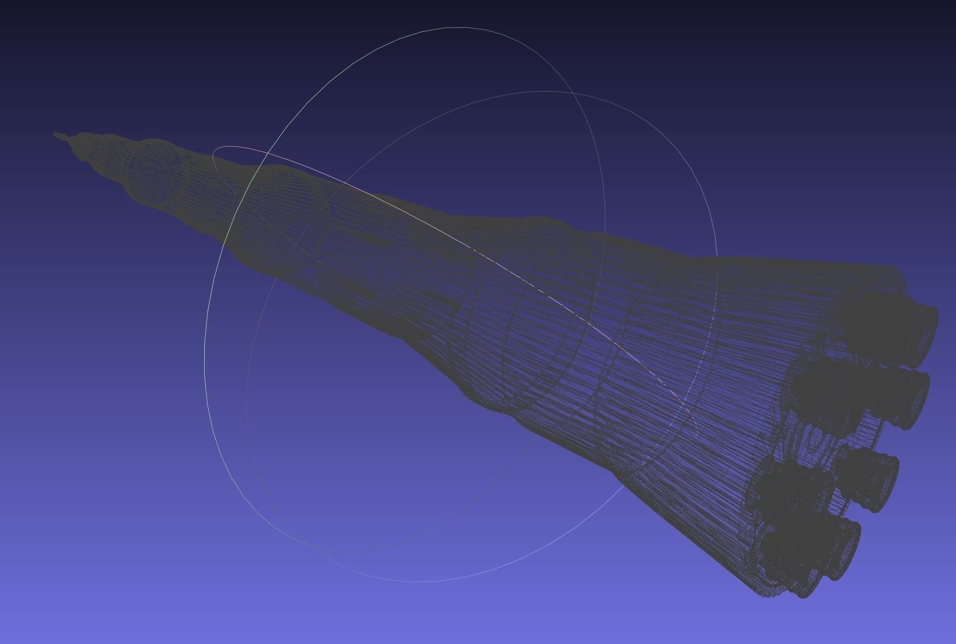 Saturn 8 Apollo Direct Ascent Alternative Moonrocket 3d model