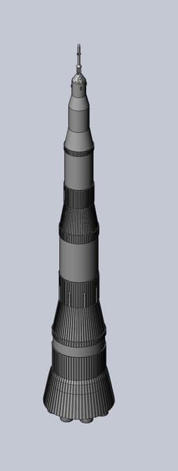 Saturn 8 Apollo Direct Ascent Alternative Moonrocket 3d model