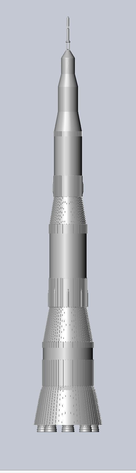 Saturn 8 Apollo Direct Ascent Alternative Moonrocket 3d model