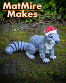 Squirrel, plus Santa Hat version - Articulated Figure 3d model