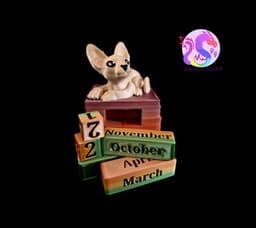 Sphynx Cat Calendar (Personal Use) 3d model