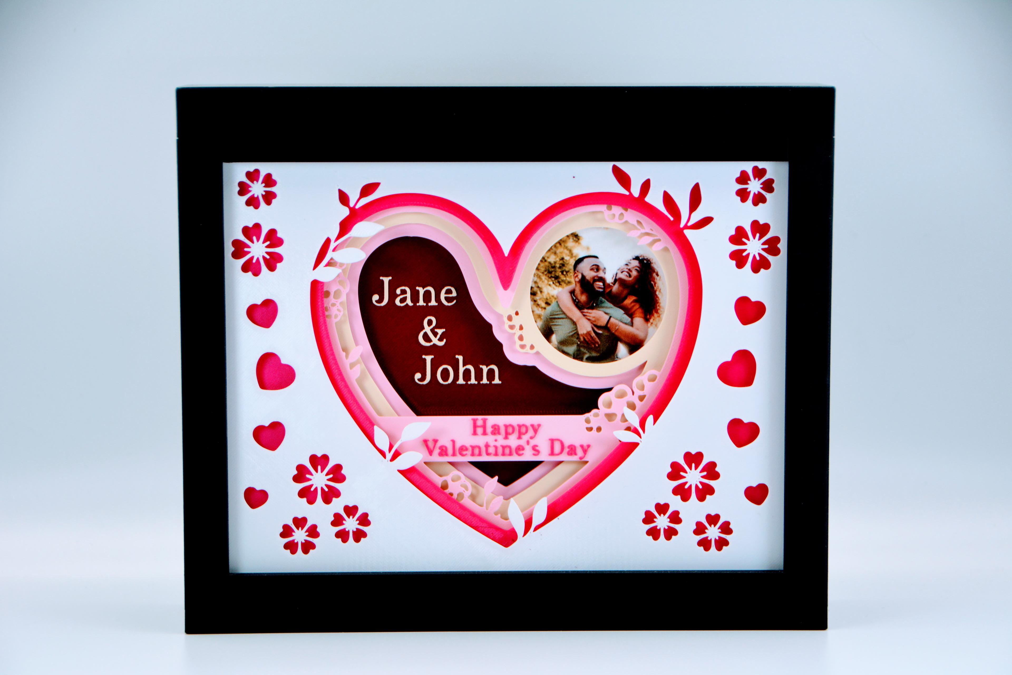 Valentine's Day Picture Frame Shadow Box 2024 3d model