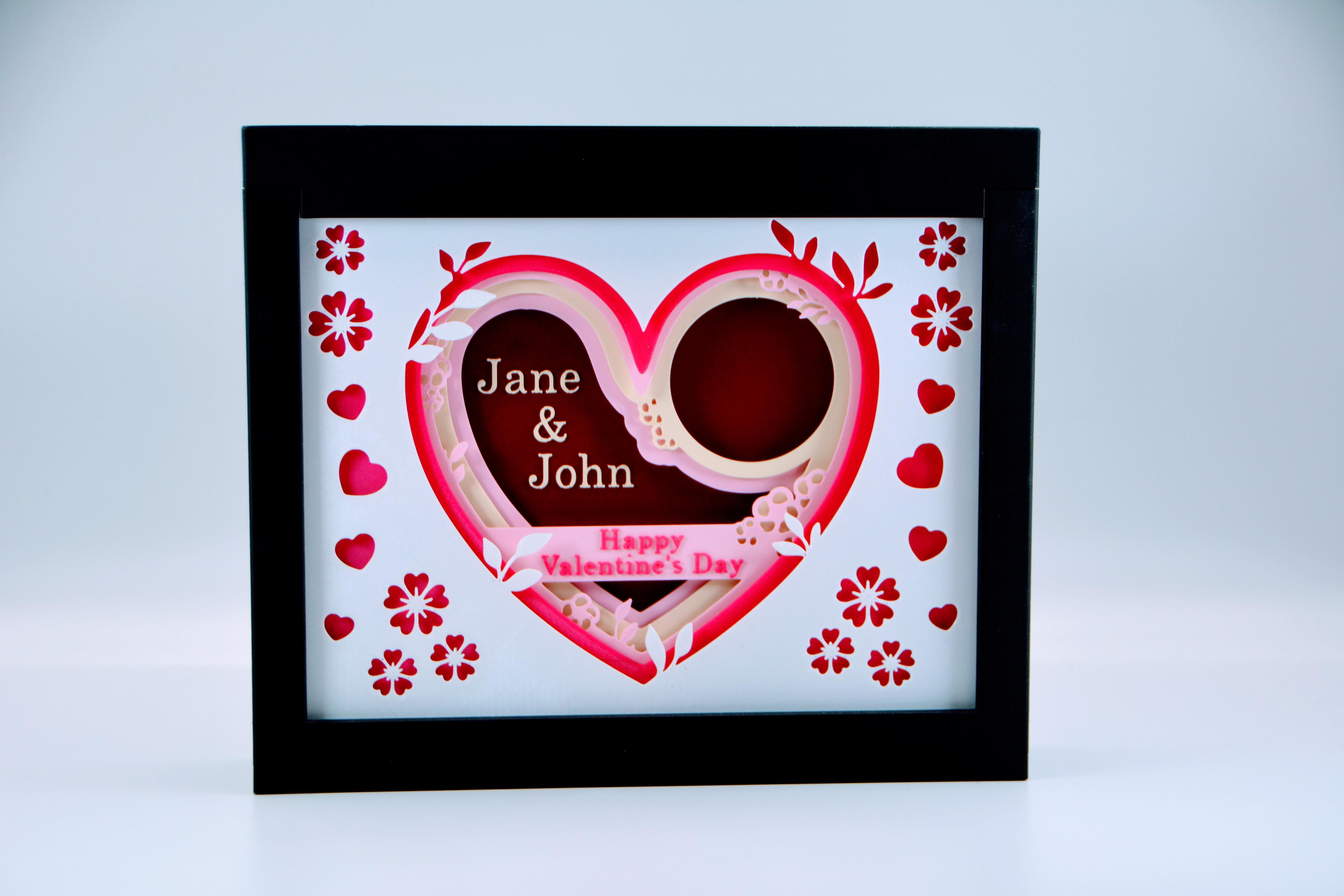 Valentine's Day Picture Frame Shadow Box 2024 3d model