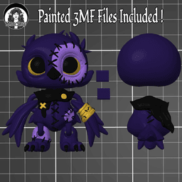 Crowly - Articulated - Crow Plushie 3d model