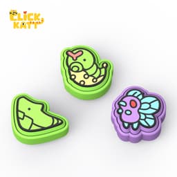 Monster 010-012 - Clicker Fidget Toy Keychain 3d model