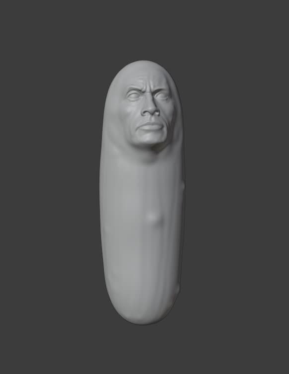 Pickle Rock (Pickle Rick + The Rock) 3d model