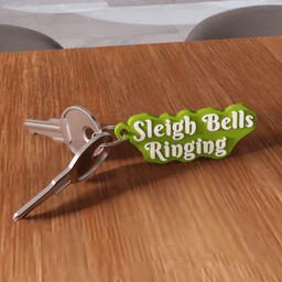 Sleigh Bells Ringing Christmas Keychain 3d model