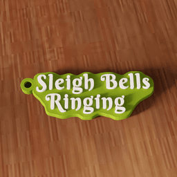 Sleigh Bells Ringing Christmas Keychain 3d model