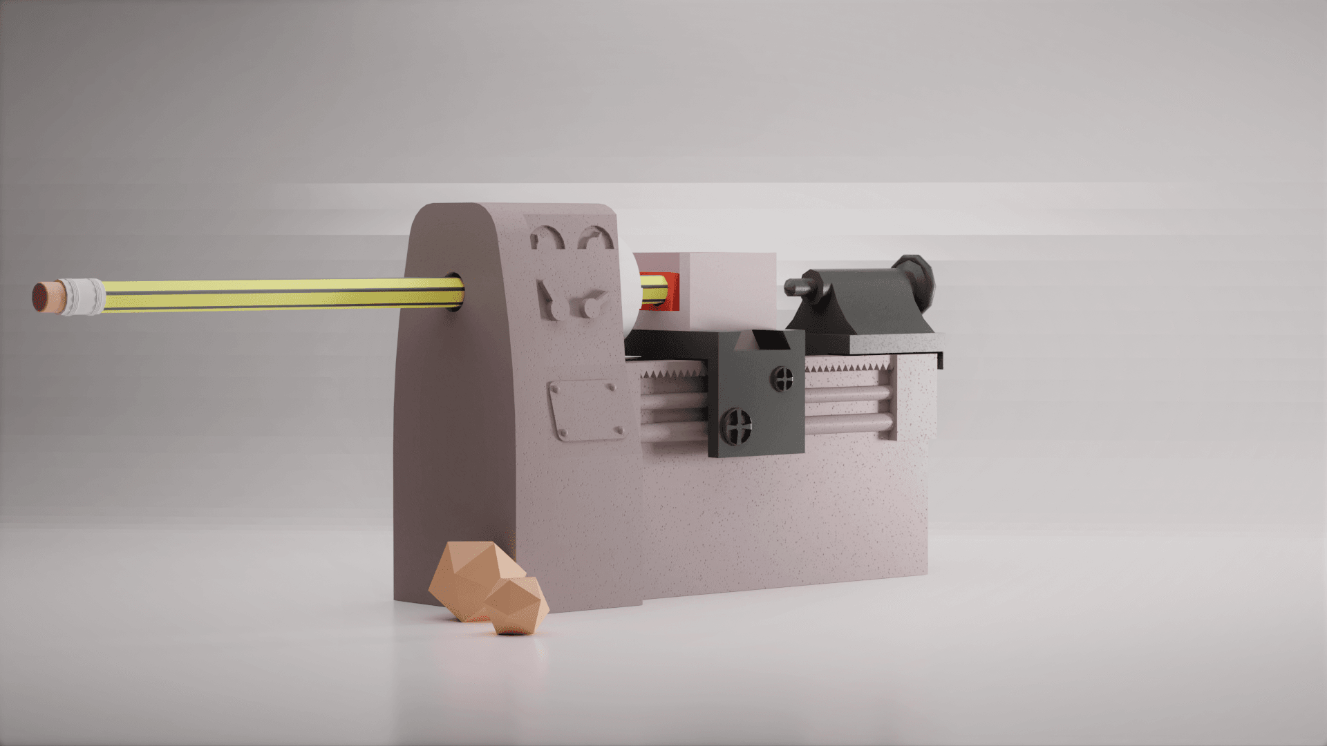 Lathe Pencil Sharpener 3d model