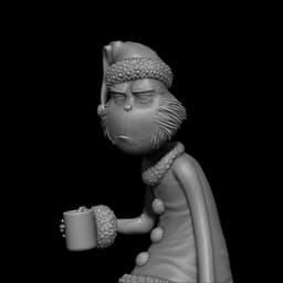 Grinch's Morning Coffee – Holiday Grump 3D Print Set 3d model