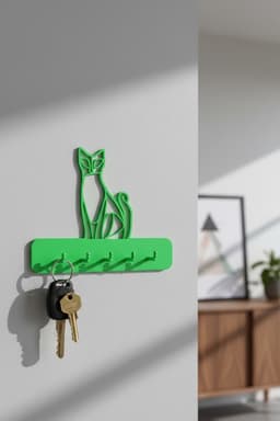 Modern Wall-Mounted Key Holder – Minimalist 3D Printable Entryway Organizer 3d model