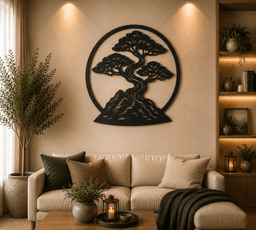Elegant Bonsai Tree 2D Wall Art 3d model