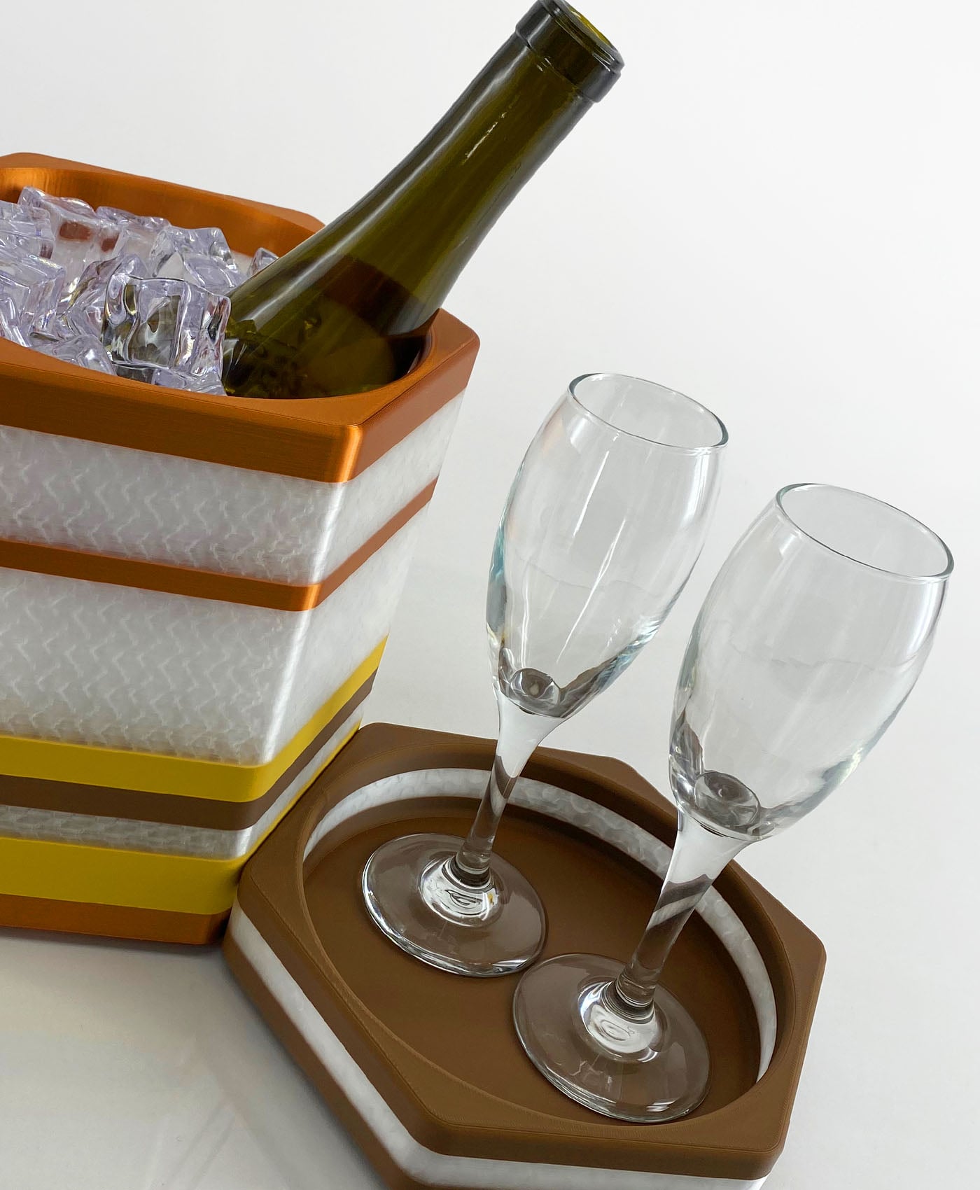 Wine Bucket - Champagne Ice Bucket Chiller With Storage Tray 3d model