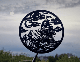 Pirate Ship Storm 2D Wall Art.3mf 3d model