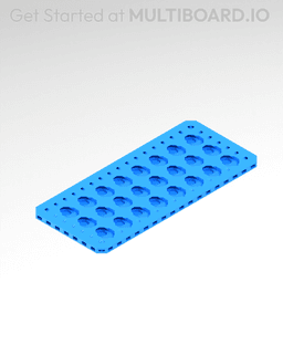 9x4 MU - Point Hole MU - MultiBoard Plate 3d model