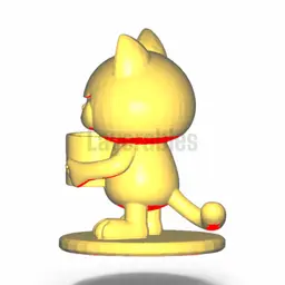 Garfield 3D Printer Model - STL File - Funny Cartoon Cat Collectible - 3D Print Coffee Lover Figure 3d model