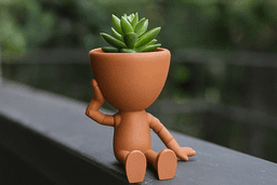 Flexi Planter Pot – Articulated 3D Printed Flower Pot | Desktop Plant Pot | STL File or 3D Printed 3d model