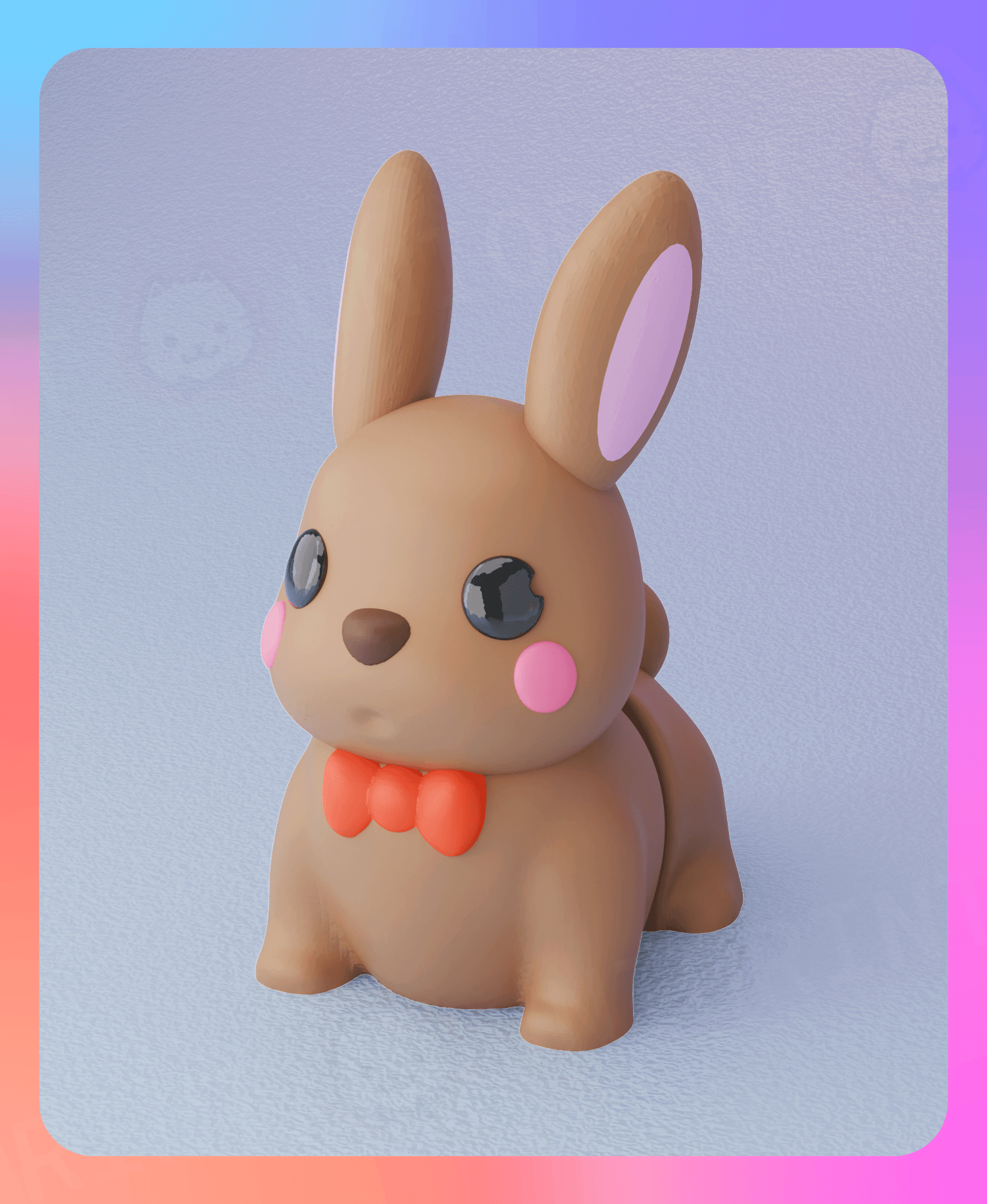 Flexi Bunny Keychain 3d model