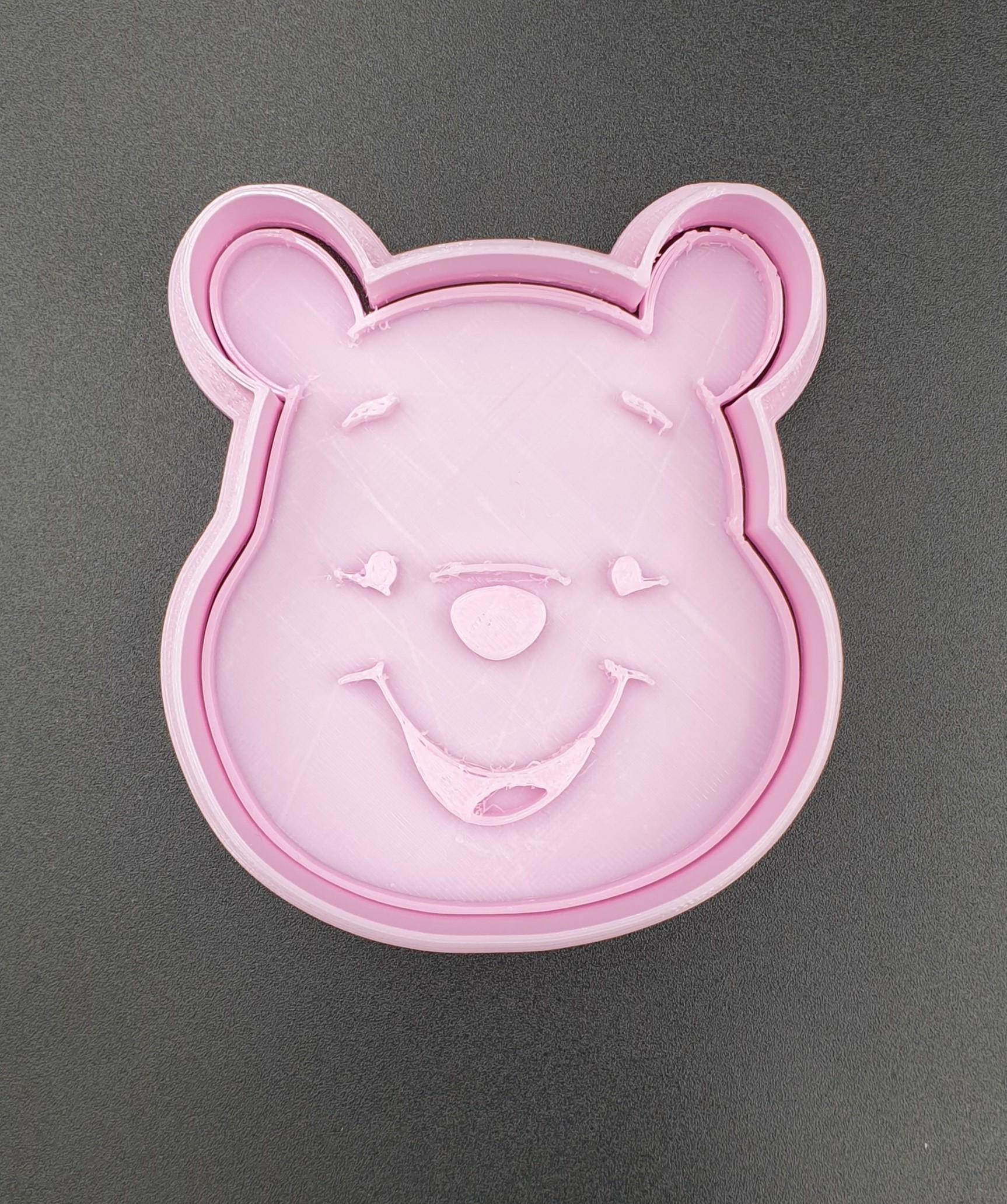 Winnie The Pooh - Cookie Cutter with Stamp 3d model