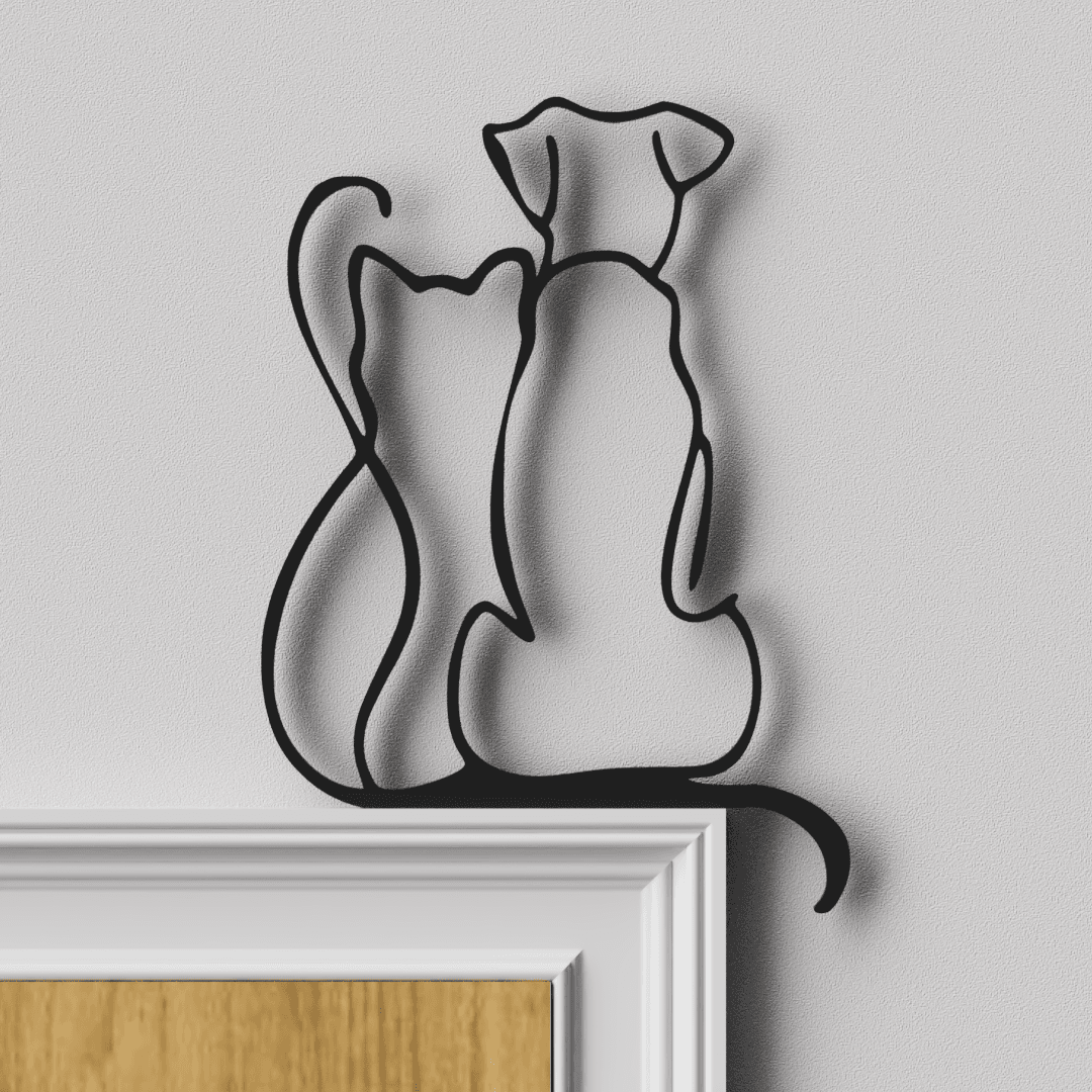 Dog and Cat Door Topper 3d model