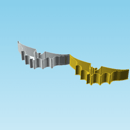 Bat 0031, nestable box (v2) 3d model