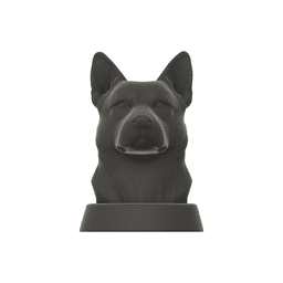 Australian Cattle Dog Bust - Dog Statue - STL 3MF - 3D Printable Dog Model - Pet Memorial 3d model