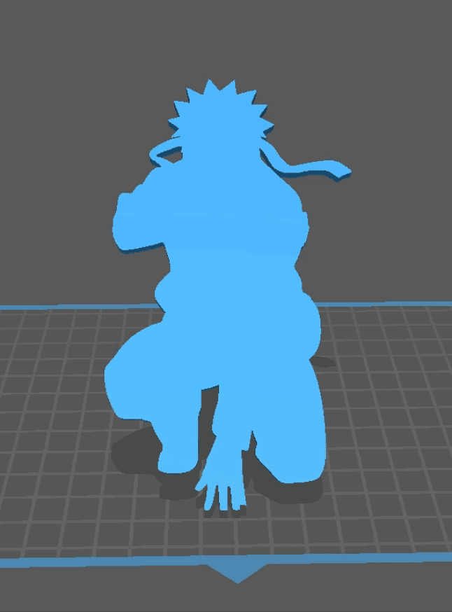 Silhouette de Naruto 3d model