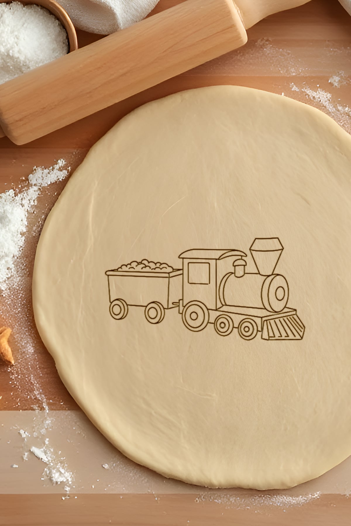 Train Cookie Cutter, Biscuit Cutter 3d model