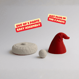 CHRISTMAS HAT / SANTAS HAT (REALISTIC) / CHRISTMAS DECOR 3d model