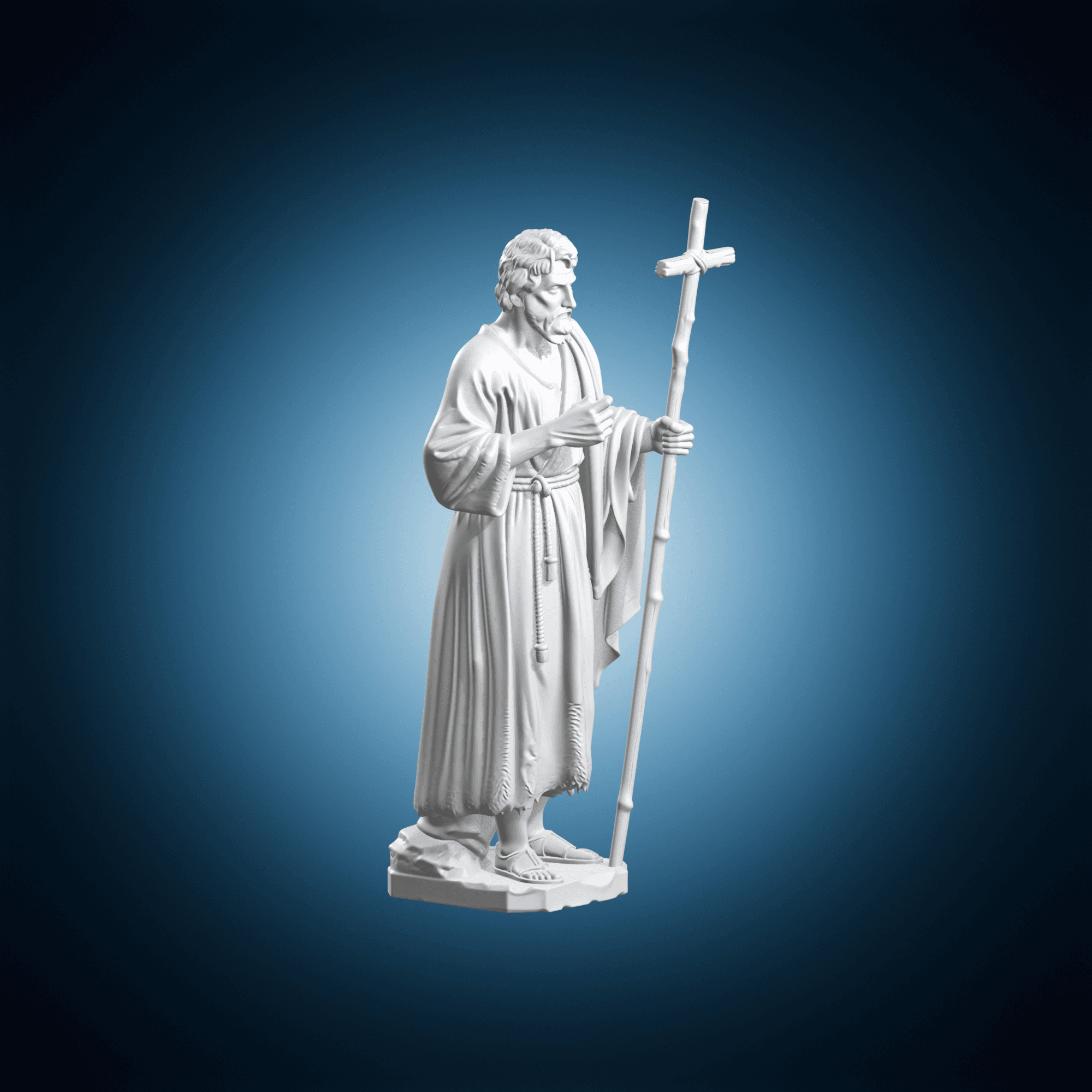 Saint John Sculpture 3d model