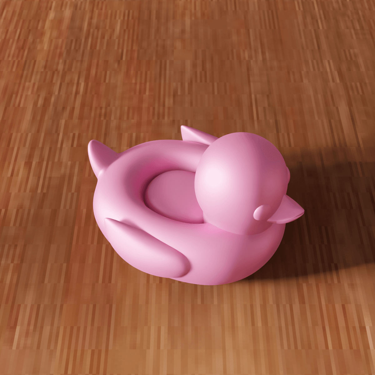 Cute Stylized Duck Figurine 3d model
